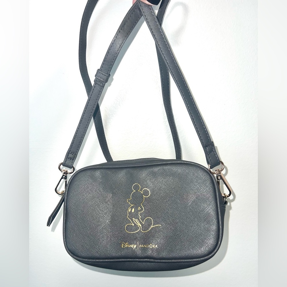 Disney x Pandora Mickey Mouse gray crossbody mini clutch purse